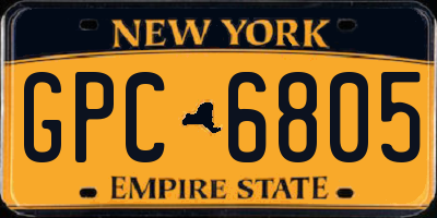 NY license plate GPC6805