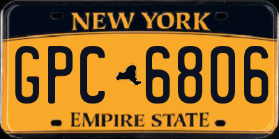 NY license plate GPC6806