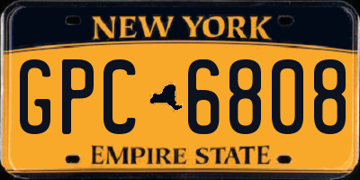 NY license plate GPC6808