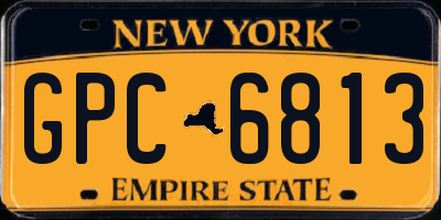 NY license plate GPC6813