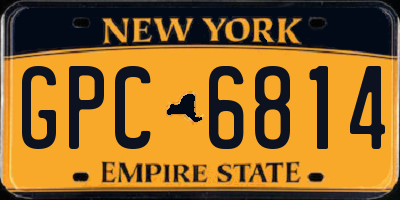 NY license plate GPC6814