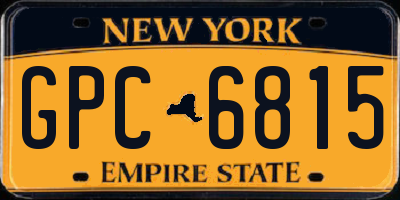 NY license plate GPC6815