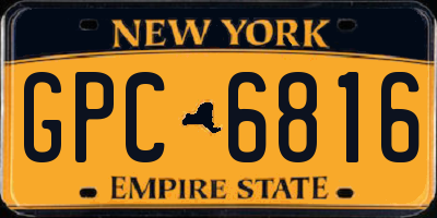 NY license plate GPC6816