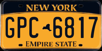 NY license plate GPC6817