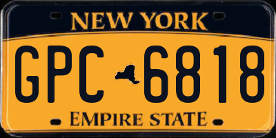 NY license plate GPC6818