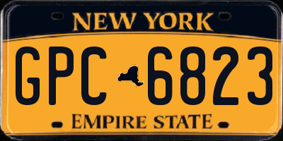 NY license plate GPC6823