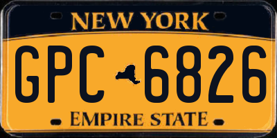 NY license plate GPC6826