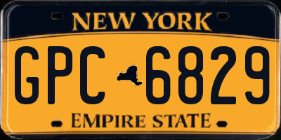 NY license plate GPC6829