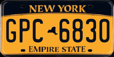 NY license plate GPC6830