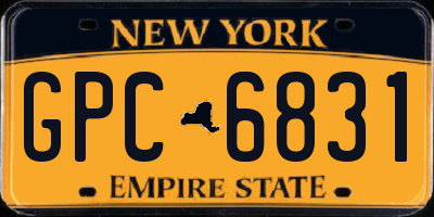 NY license plate GPC6831
