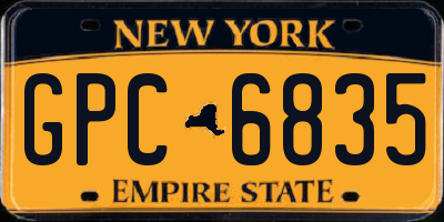 NY license plate GPC6835