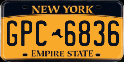 NY license plate GPC6836