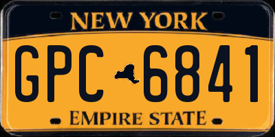 NY license plate GPC6841