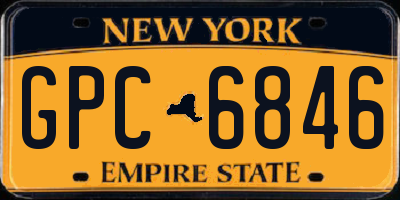NY license plate GPC6846