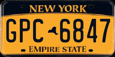 NY license plate GPC6847