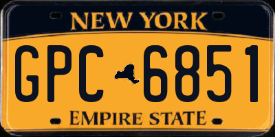 NY license plate GPC6851