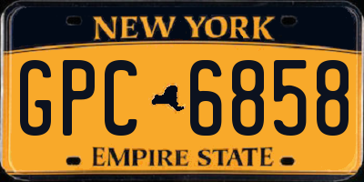 NY license plate GPC6858