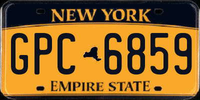 NY license plate GPC6859