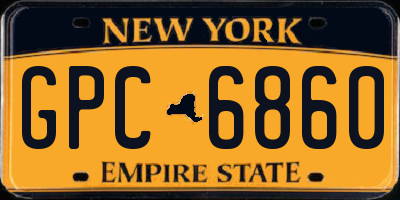 NY license plate GPC6860
