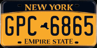 NY license plate GPC6865