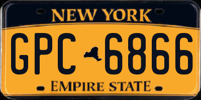 NY license plate GPC6866