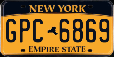 NY license plate GPC6869