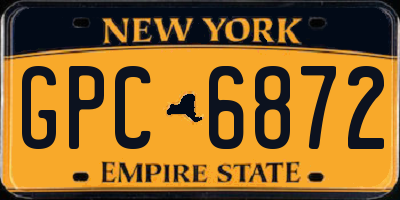NY license plate GPC6872