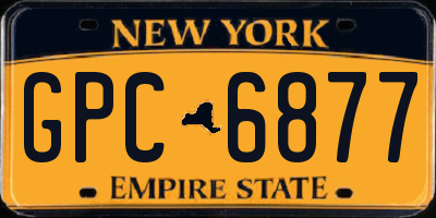 NY license plate GPC6877
