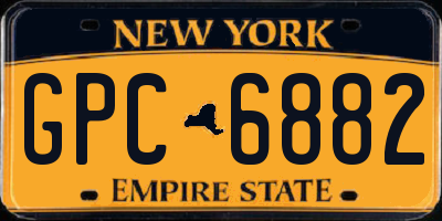 NY license plate GPC6882