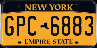 NY license plate GPC6883