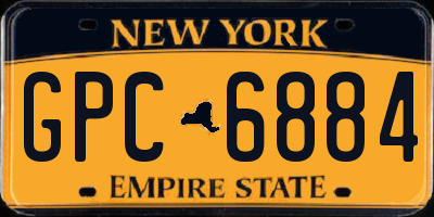 NY license plate GPC6884