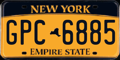 NY license plate GPC6885