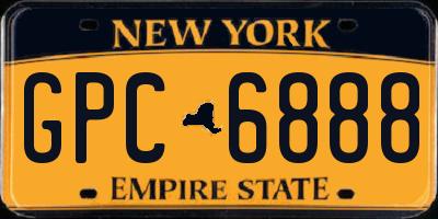 NY license plate GPC6888