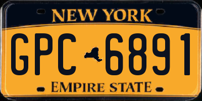 NY license plate GPC6891