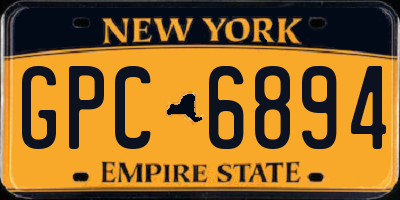 NY license plate GPC6894