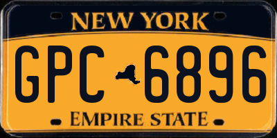 NY license plate GPC6896