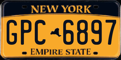 NY license plate GPC6897