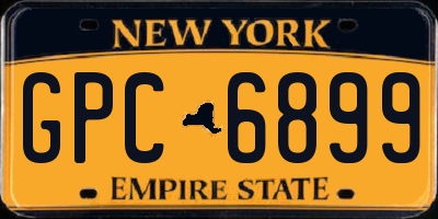 NY license plate GPC6899