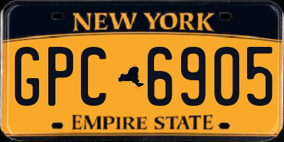NY license plate GPC6905