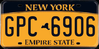 NY license plate GPC6906