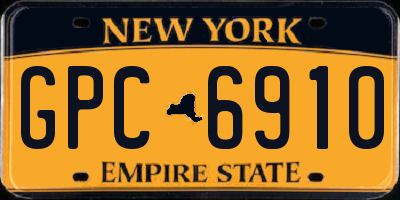 NY license plate GPC6910