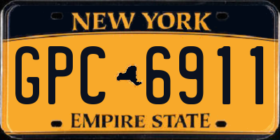 NY license plate GPC6911
