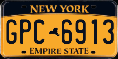 NY license plate GPC6913