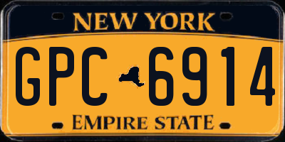NY license plate GPC6914