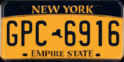 NY license plate GPC6916