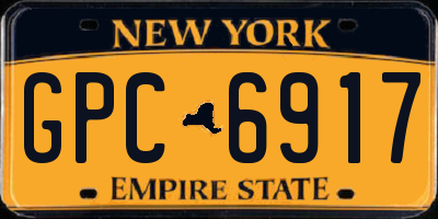 NY license plate GPC6917
