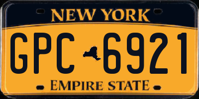NY license plate GPC6921