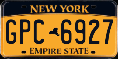 NY license plate GPC6927