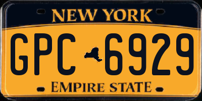 NY license plate GPC6929