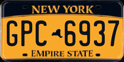 NY license plate GPC6937